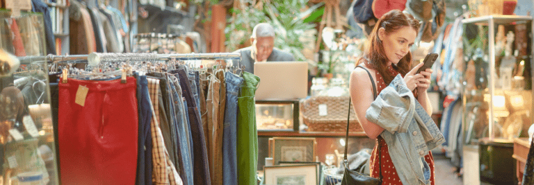 Woman shopping in store